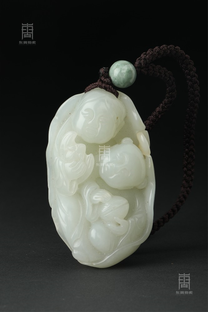 197 當(dāng)代 和合二仙手把件