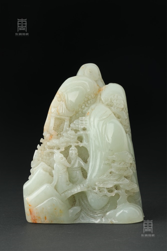 200 當(dāng)代 高山流水覓知音小玉山子